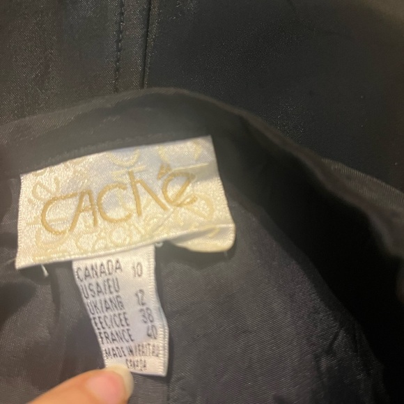 Vtg 90s y2k Cache Satin Formal A-line Cocktail Maxi Skirt Lined Silk Slip Goth - Picture 10 of 10